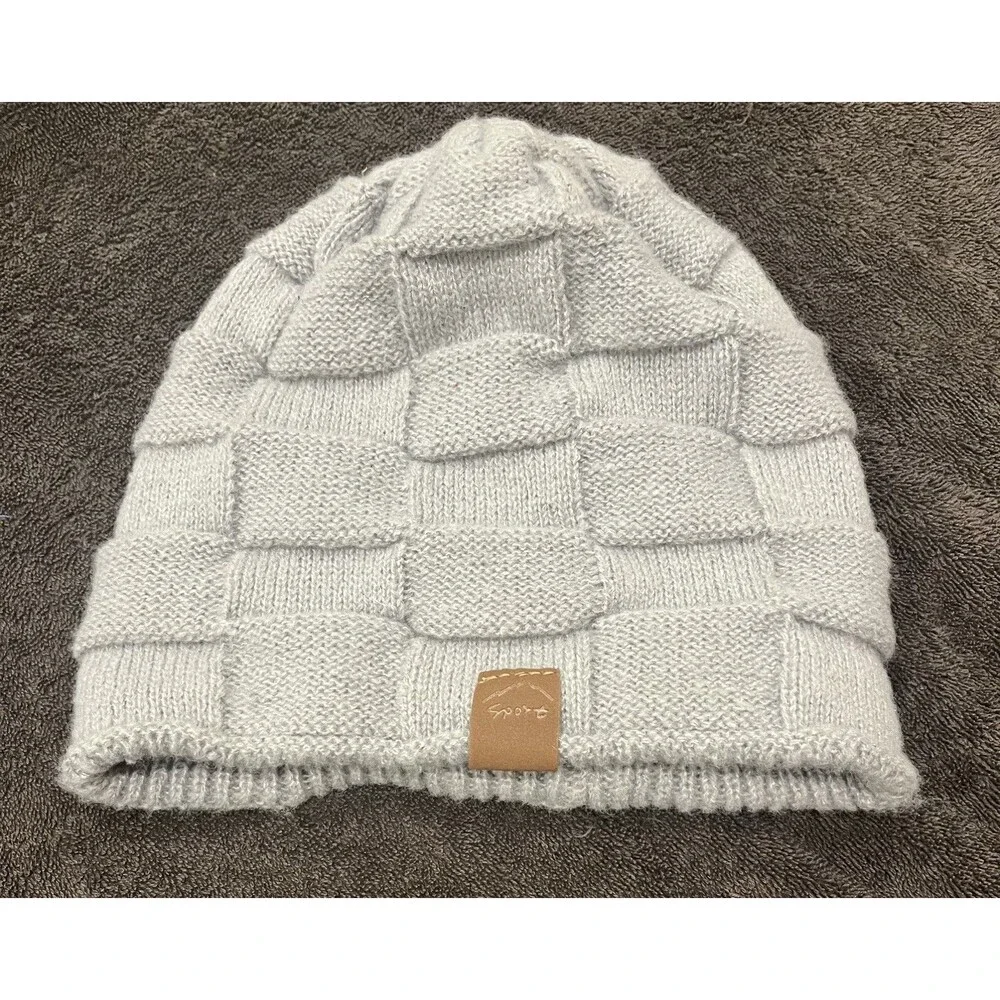 Gray Fleece Lined Knit Beanie Toboggan Soft Warm Winter Hat Unisex One Size